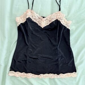 Black Lace Trim Camisole